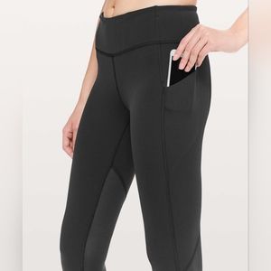 Lululemon Pace Rival Crop *Full-On Luxtreme 22"Black, size 6.